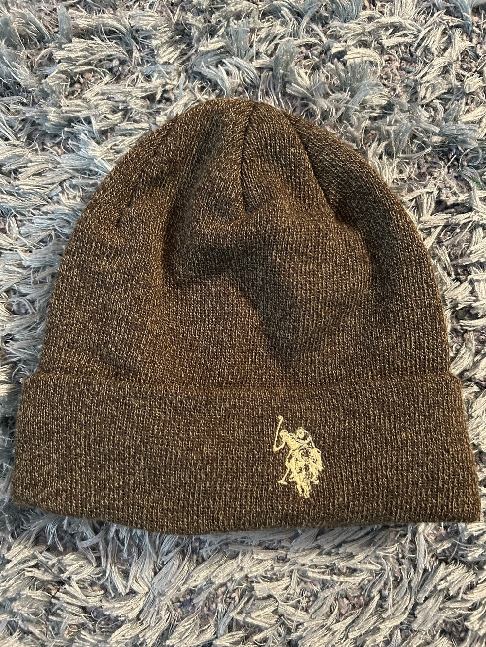 Polo Ralph Lauren Olive Knit Toque with Embroidered Rider and Pony